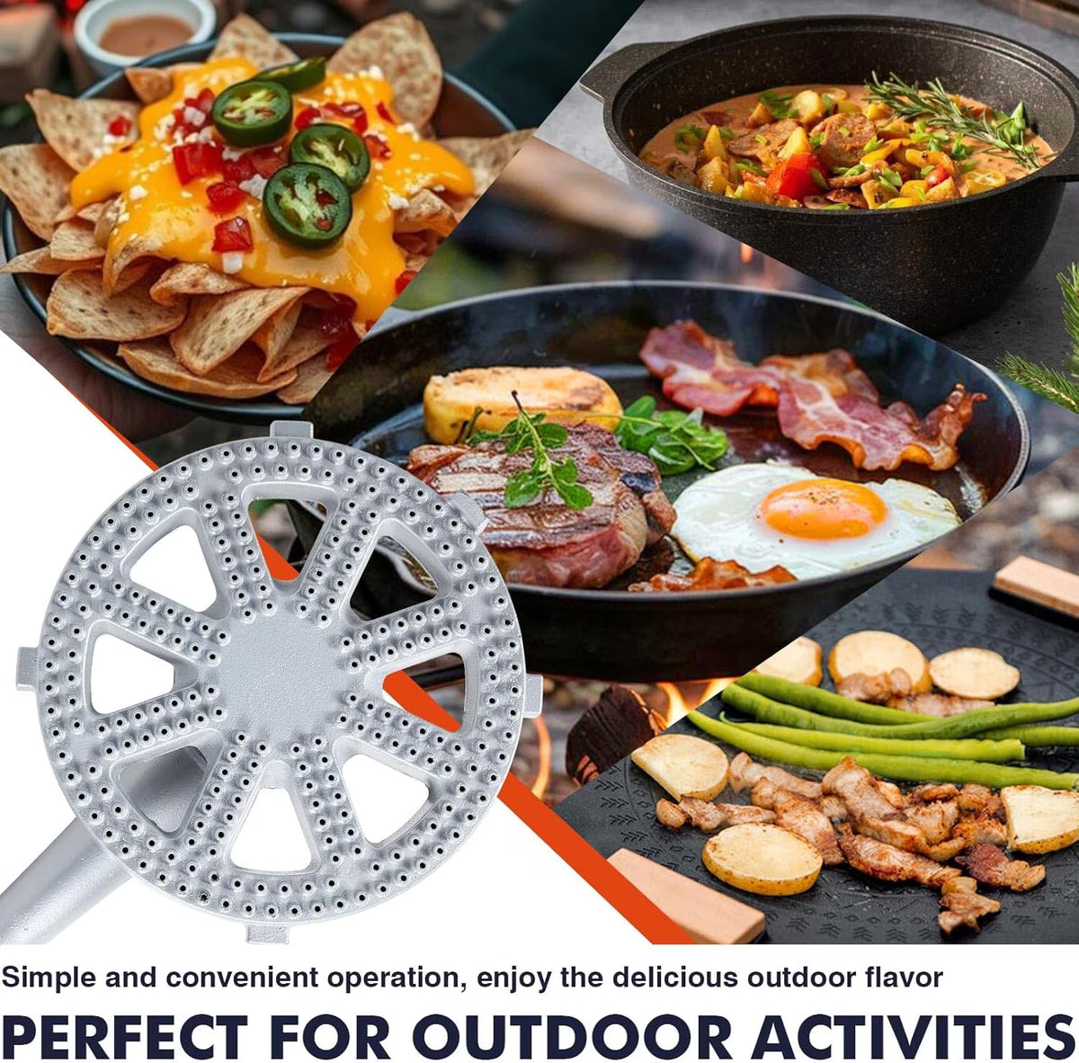 Frizi Portable High Pressure Propane Gas Stove with Adjustable Regulator, Heavy Duty Cast Iron Burner for Outdoor Cooking, Brewing, and Backyard BBQ(200, 000 BTU)