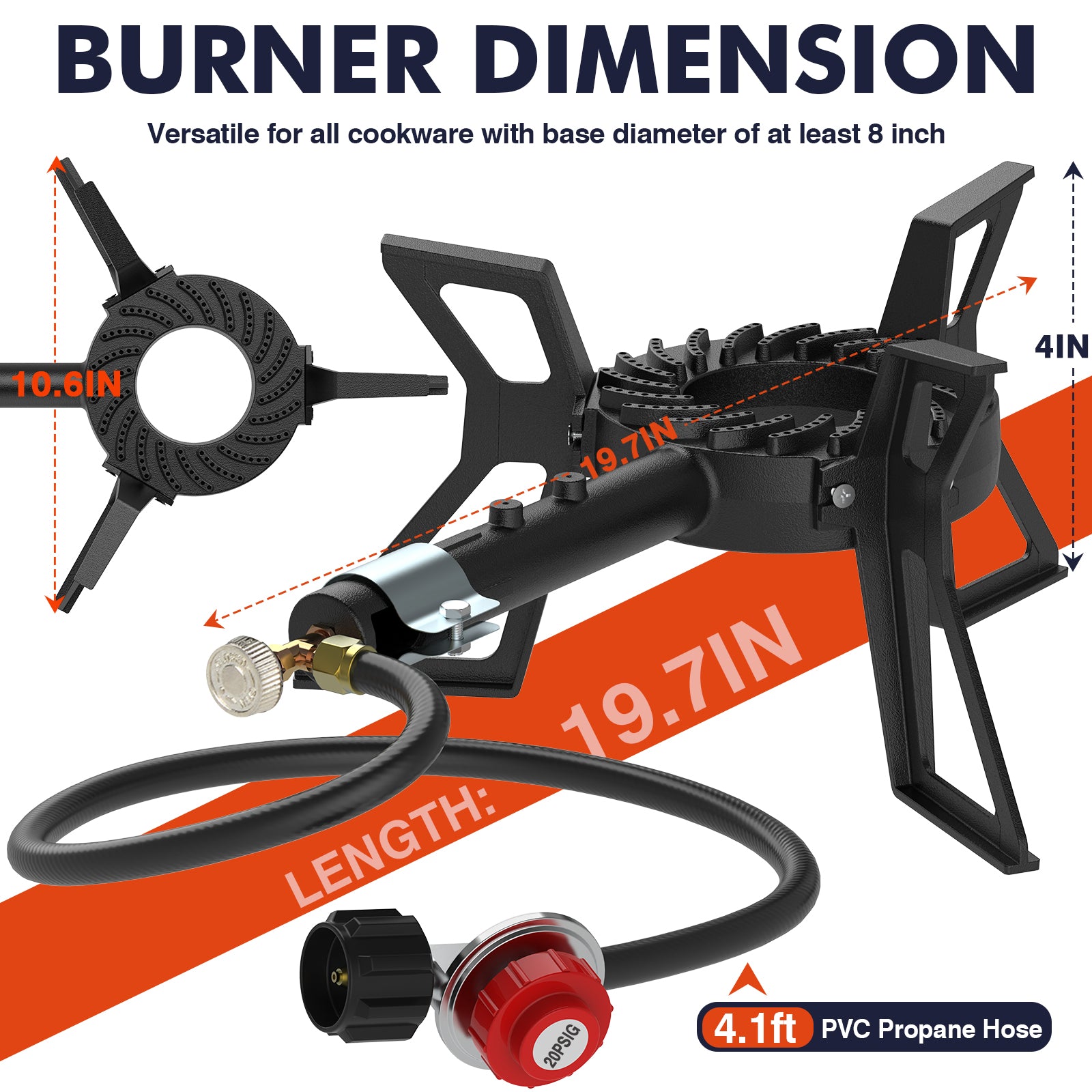 Frizi Portable Tripod Gas Burner Stove