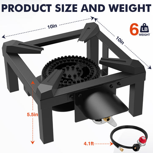Frizi 1-Burner Propane Camping Stove - 10inch
