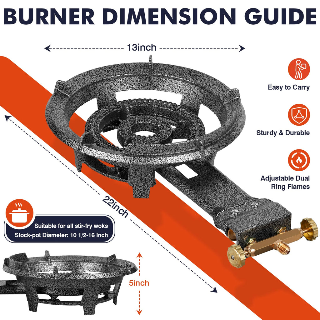 Frizi 1 Propane Burner Stove - 13inch