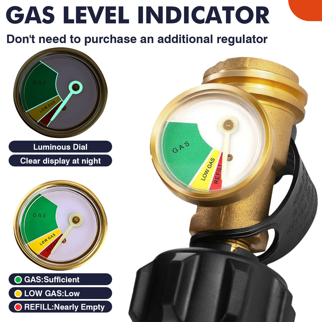 Frizi 2 PCS Propane Tank Gauge with Leak Detector