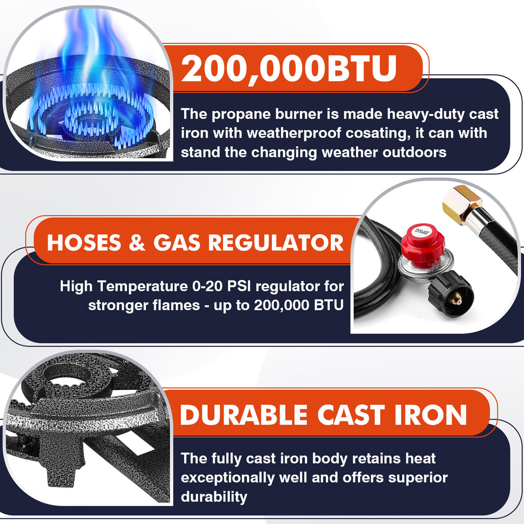 Frizi 1 Propane Burner Stove - 13inch