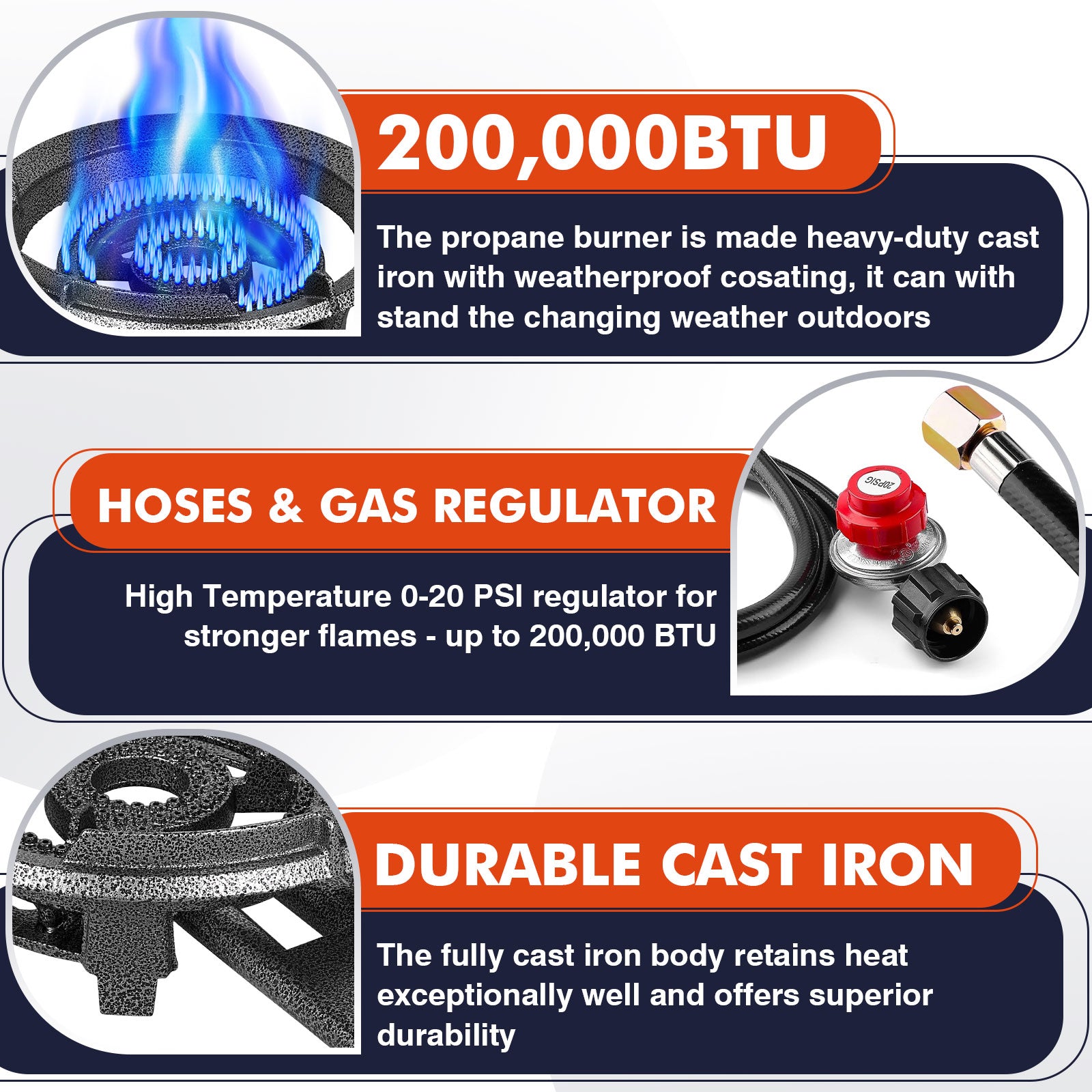 Frizi 1 Propane Burner Stove - 13inch