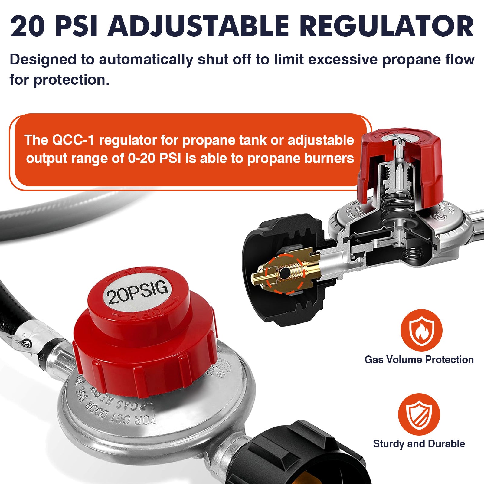 Frizi Propane 4.1 ft Hose with Regulator