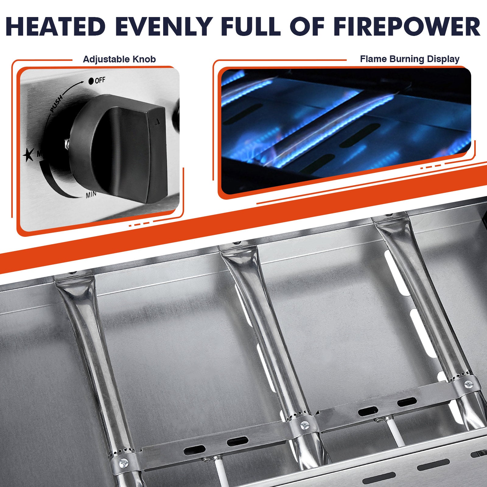 Frizi 3-Burner Table Top Griddle