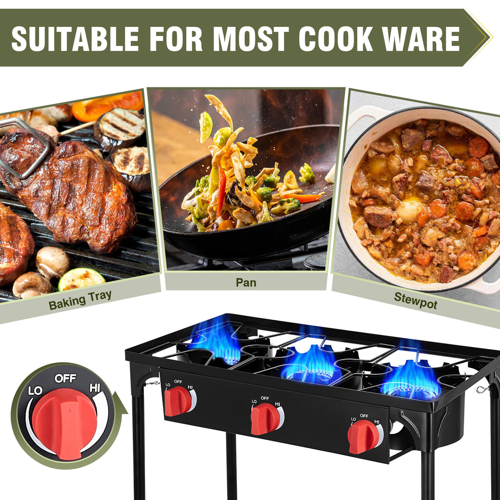 Frizi 3-Burner Propane Camping Stove