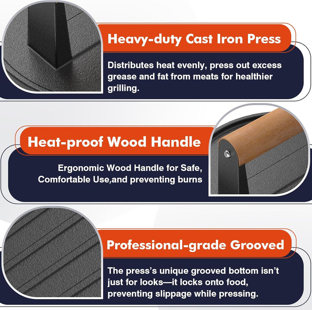 Frizi 2Pcs Bacon Press, Smash Burger Press