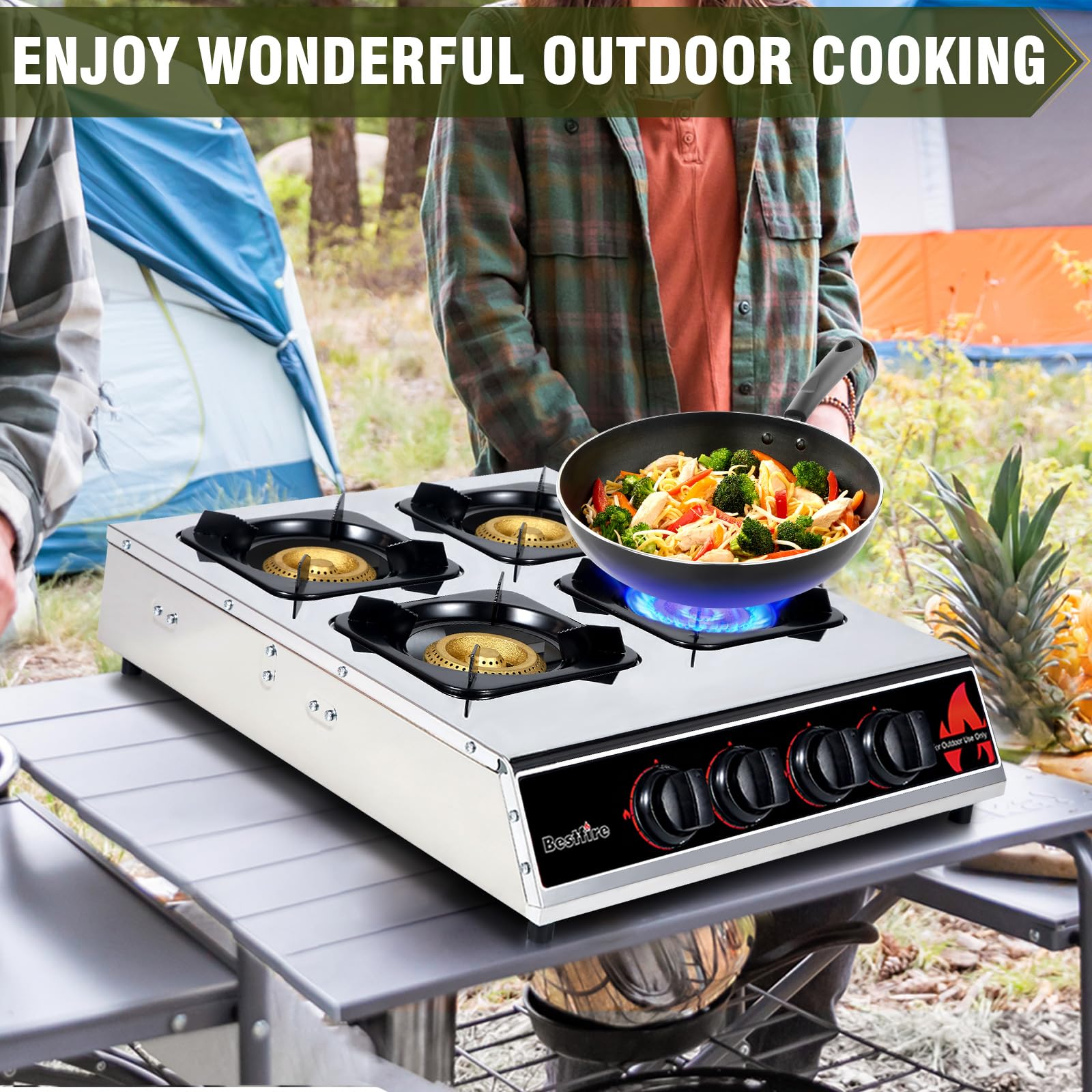 Frizi 4 Burner Propane Gas Stove 40,000 BTU